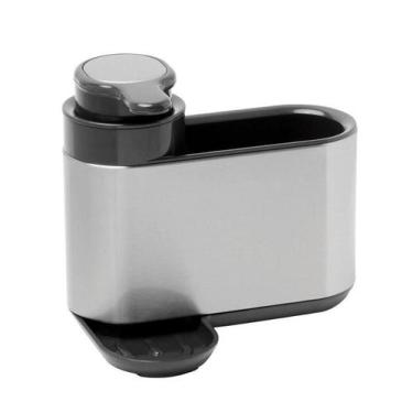 Imagem de Dispenser Para Detergente Líquido Em Inox Com Porta Esponja Mimo Style