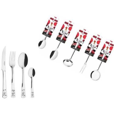 Imagem de Faqueiro e Utensílios em Inox Simonaggio Disney - Minnie e Mickey - 29