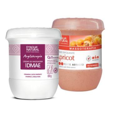 Imagem de Kit corporal esfoliante apricot forte creme massagem dmae dágua natura