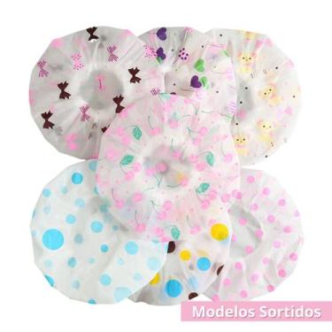 Imagem de Touca Para Banho Plástico Impermeável Reutilizável - Touca de Banho