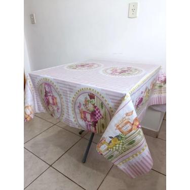 Imagem de Toalha De Mesa Retangular Impermeável Térmica 1,40 X 1,40 - Le Bianco,