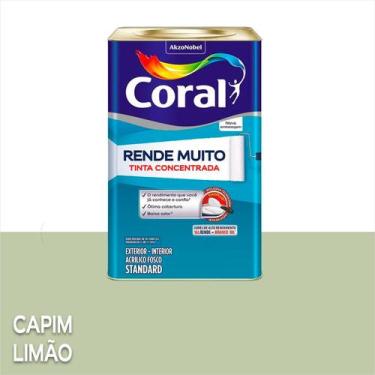 Imagem de Tinta Acrílica Coral Rende Muito Standard Fosco 16L, Capim Limão