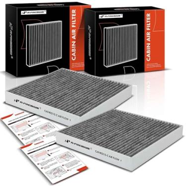Imagem de A-Premium Filtro de ar de cabine de 2 peças com carvão ativado compatível com Infiniti M37 2011-2013, M56 2011-2013, M35h 2012-2013, Q70 2014-2019, Q70L 2015-2019, número de substituição 2727719. ME0A