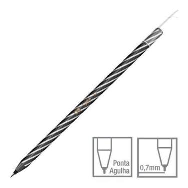Imagem de Caneta Esferográfica CIS SPIRO 0.7mm Ponta Agulha - Unidade, PRETO