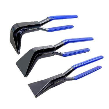 Imagem de ORIGINTECH Ferramentas de metal de costura manual de 3 peças, alicate de dobra de metal reto, 45° e 90°, ferramenta dobradora de metal