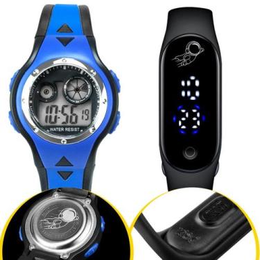 Imagem de Kit Relógio Infantil digital bracelete garantia Kit 2 - Orizom