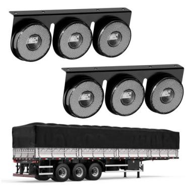 Imagem de 2 Lanternas 3 Marias Carreta LED Cristal 85mm Saída Fios - DW Componen