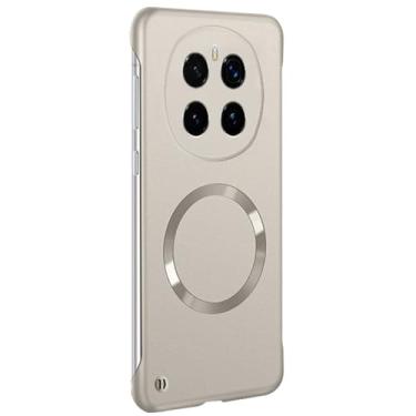 Imagem de POYUFRG Capa sem bordas para Honor Magic 7 Pro/7, capa magnética fosca de carregamento sem fio, capa de proteção de lente à prova de choque, dourada, 7 Pro