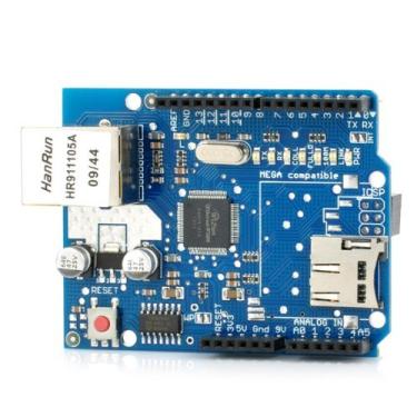 Imagem de HiLetgo Placa de Expansão Ethernet W5100, Escudo de Rede Ethernet W5100 com Slot para Cartão Sd para Arduino Uno Mega2560
