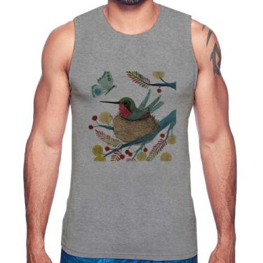 Imagem de Regata Beija Flor No Ninho - Foca na Moda, Cinza, GGG