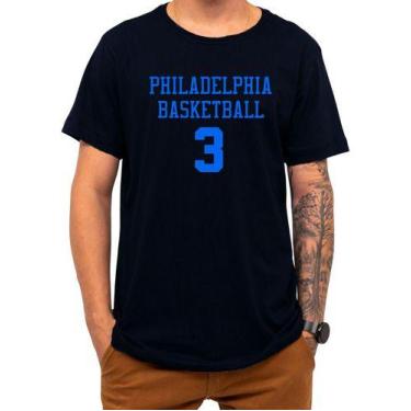 Imagem de Camiseta Basquete Philadelphia Basketball Número 3 Esportes - Loja Cli