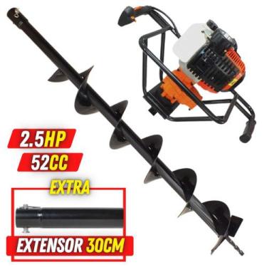 Imagem de Perfurador de Solo Profissional Vulcan VPS520 2T 52cc 2,5cv com Broca 