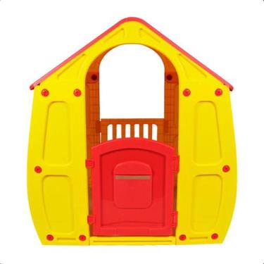 Imagem de Casinha De Brinquedo Infantil Com 2 Portas E 2 Janelas Playground Cast