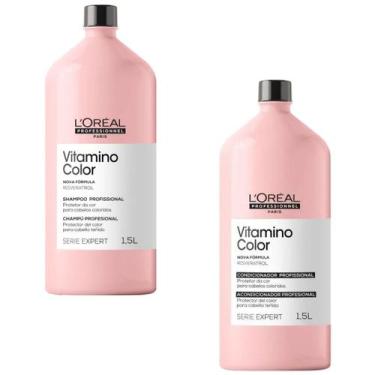 Imagem de Kit Profissional Shampoo e Condicionador Loreal Vitamino Color 1,5l - 