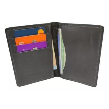 Imagem de Carteira Masculina Porta Documento Cartão RG Em Couro - COSENZA, Cinza