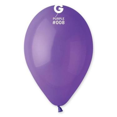 Imagem de Balão de Festa Látex Liso - Purple (Roxo) 008 - Gemar - Rizzo