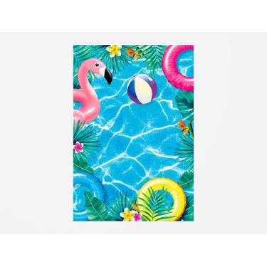 Imagem de Painel De Festa Vertical 1,50 x 2,20 - Pool Party Boias Tropical 003 -
