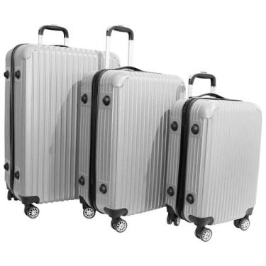 Imagem de KIT Conjunto De Malas de Viagem P/M/G em Abs - Nagano, Cinza