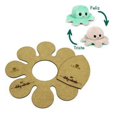 Imagem de Molde De Costura Mdf Pelúcia Polvo Do Humor Reversível - Levolpe