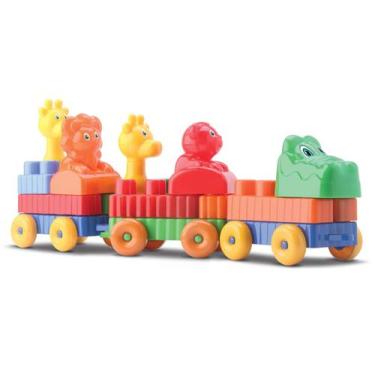 Imagem de Trenzinho Didático Educativo Para Montar, Brinquedo Infantil - Orange 