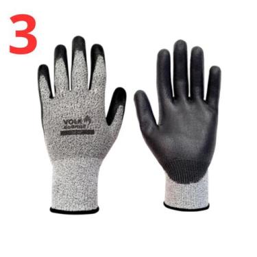 Imagem de Kit 3 Luva Segurança Anticorte Volk Resistente Serralheiro - VOLK DO B