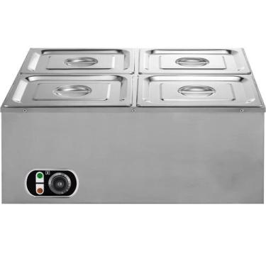 Imagem de Buffet elétrico térmico banho maria 4 cubas ZPBF04E - ZEPPER