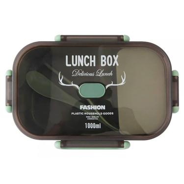 Imagem de Marmita com Talheres 13x20x7,5cm Verde CK6205 - Clink