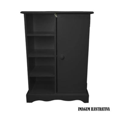 Imagem de Porta Condimento com 4 Gaveta e 1 Porta Divisoria 24cm Mdf Madeira Pin