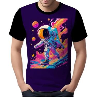 Imagem de Camisa Camiseta Galaxias Astronauta Marte Lua Planetas 4 - Enjoy Shop,