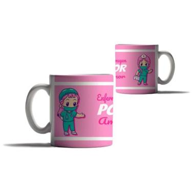 Imagem de Caneca Personalizada Presente Enfermagem Por Amor Saúde - Enjoy Shop, 
