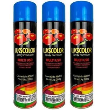 Imagem de Spray Premium Luckscolor Azul Medio Brilhante 400ml - Lukscolor