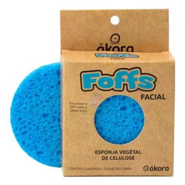Imagem de Esponja Para Limpeza Facial Foffs Esponja Vegetal de 100% Celulose Ako