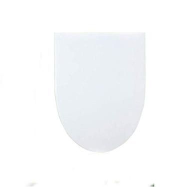 Imagem de Assento de vaso sanitário universal, engrossar, retardar, mudo, tampa de vaso sanitário montada na parte superior para vaso sanitário em forma de u, branco