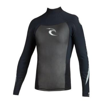 Imagem de Rip Curl Jaqueta de manga comprida Dawn Patrol (preto/preto/prata, pequena)