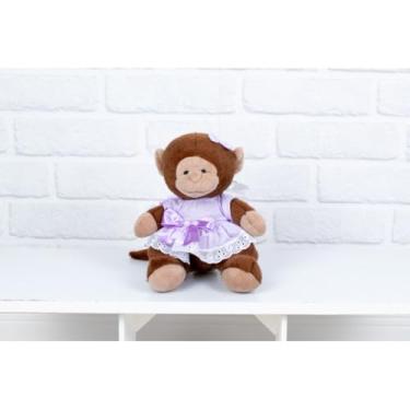 Imagem de SAFARI MACACO PROVENCE DE PELUCIA, VESTIDO COM LESE 18 CM (lilás liso)