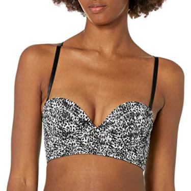 Imagem de Undies.com Sutiã feminino Luxey Girl Long Line Multi-Way Convertible Lace, Mini guepardo, 36C