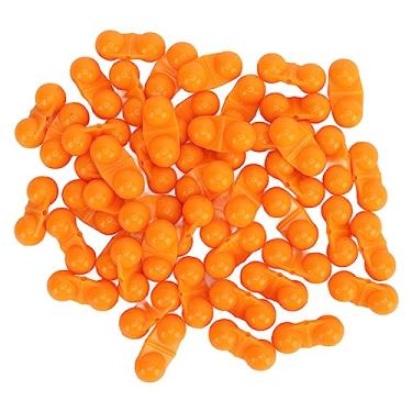Imagem de Chocalhos de peixe-gato 50 peças contas de atrator de pesca de metal com chocalho duplo com caixa de plástico para atração aprimorada de peixes e expedições de pesca versáteis (Laranja)