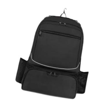 Imagem de Pegciuho Mochila de raquete de tênis para adultos, mochila esportiva com fecho de zíper e compartimento para sapatos, bolsa de pickleball, Preto