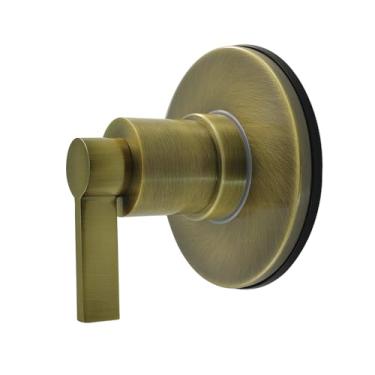 Imagem de Kingston Brass KS4033NDL Nuvofusion Válvula de desvio de seis vias de manípulo único com kit de acabamento, latão antigo