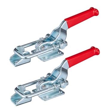 Imagem de JaBoaRe Braçadeira ajustável com capacidade de 907 kg, trava de porta de parafuso em U resistente, braçadeira de ação de trava de porta, trava de liberação rápida (2 peças)