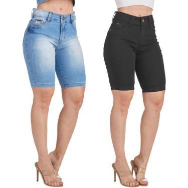Imagem de Kit 2 Bermudas Jeans HNO Jeans Ciclista Premium, 42