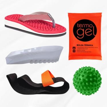 Imagem de Sandallia Ortopédica Massageadora Esporão + Kit Faixa de Alongamento B