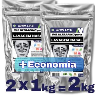 Imagem de Sal Para Lavagem Nasal Ultrafino 2kg Sem Iodo Micronizado - Cimsal