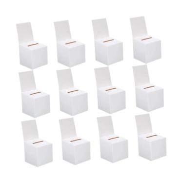 Imagem de XLWLLNJ 12 peças caixas de bilhetes de rifa, caixas de sugestões, caixa de votação dobrável versátil recipiente de armazenamento para eventos corporativos