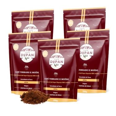 Imagem de Café Dupan Torrado e Moído - 250g (Variação de Quantidade de Pacotes Disponível) - Grãos Selecionados, Aromático e Fresco