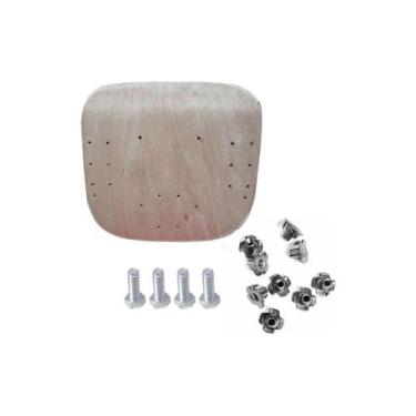 Imagem de kit Madeira Assento Para Cadeira Diretor + Porca Garra + parafuso - Po