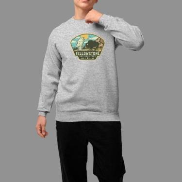 Imagem de Moletom Gola Careca Basico Masculino Moda De Country confortável Inver