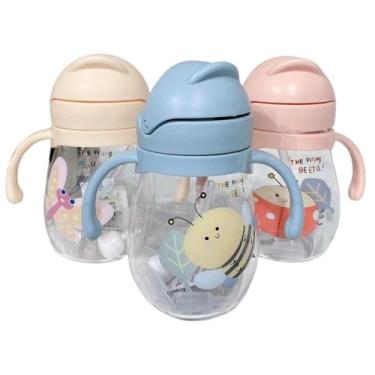 Imagem de Copo de Transição Infantil 350ml com Alça e Canudo Antivazamento  Faci