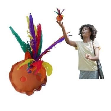 Imagem de Peteca Premium de material sintético Costurado com Pena  Precisão e Du