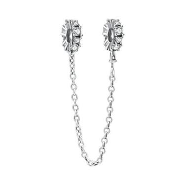 Imagem de Corrente de Prata 925 com Pingente Trevo - Para Pulseiras Pandora, B11